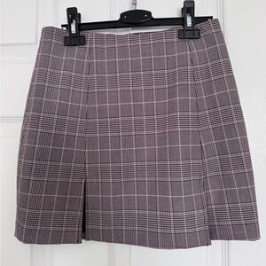 Sundays Best Plaid Slit Skirt